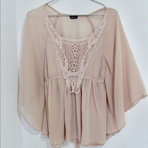 Rue 21 Short Flare Sleeves Blouse